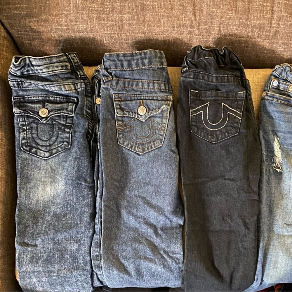 4 pair True Religion Jeans (straight leg)